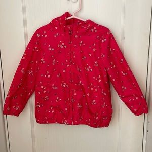 Baby Gap Pink Floral Hooded Raincoat 4